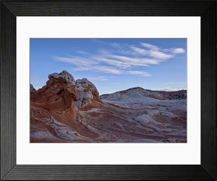 Framed Print : Clouds over white and salmon sandstone, White Pocket, Vermilion Cliffs National Monument, Arizona, United States of America, North America Framed Print : Clouds over white and salmon sandstone, White Pocket, Vermilion Cliffs National Monument, Arizona, United States of America, North America