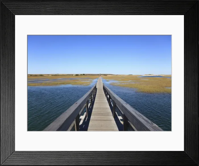 Framed Print : Boardwalk, Salt Marsh, Sandwich, Cape Cod, Massachusetts, New England, United States of America, North America Framed Print : Boardwalk, Salt Marsh, Sandwich, Cape Cod, Massachusetts, New England, United States of America, North America