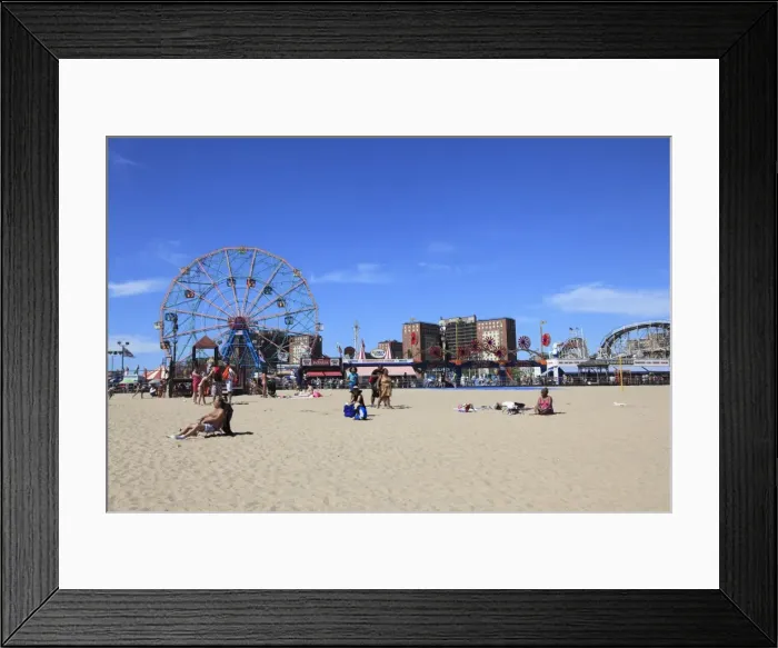 Framed Print : Beach, Coney Island, Brooklyn, New York City, United States of America, North America Framed Print : Beach, Coney Island, Brooklyn, New York City, United States of America, North America
