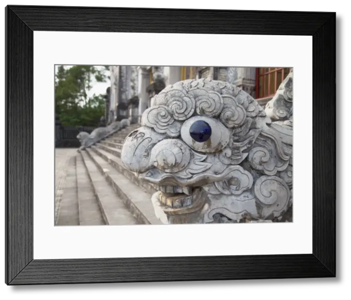 Framed Print : Statue at Tomb of Khai Dinh, UNESCO World Heritage Site, Hue, Thua Thien-Hue, Vietnam, Indochina, Southeast Asia, Asia