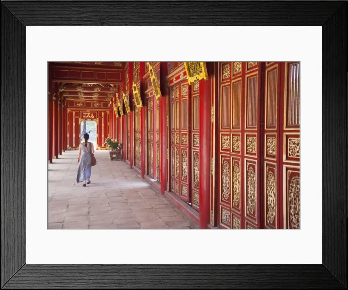 Framed Print : Woman at Imperial Palace in Citadel, UNESCO World Heritage Site, Hue, Thua Thien-Hue, Vietnam, Indochina, Southeast Asia, Asia Framed Print : Woman at Imperial Palace in Citadel, UNESCO World Heritage Site, Hue, Thua Thien-Hue, Vietnam, Indochina, Southeast Asia, Asia
