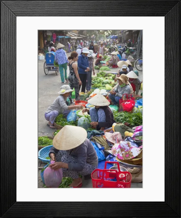 Framed Print : Women selling vegetables at market, Hoi An, Quang Nam, Vietnam, Indochina, Southeast Asia, Asia Framed Print : Women selling vegetables at market, Hoi An, Quang Nam, Vietnam, Indochina, Southeast Asia, Asia