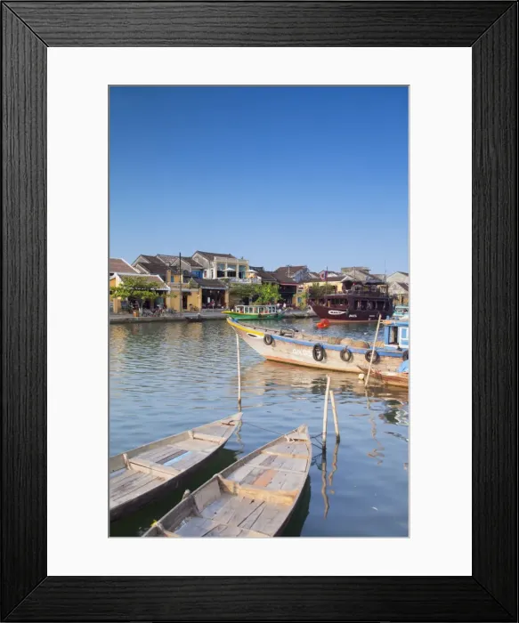 Framed Print : Boats on Thu Bon River, Hoi An, UNESCO World Heritage Site, Quang Nam, Vietnam, Indochina, Southeast Asia, Asia Framed Print : Boats on Thu Bon River, Hoi An, UNESCO World Heritage Site, Quang Nam, Vietnam, Indochina, Southeast Asia, Asia