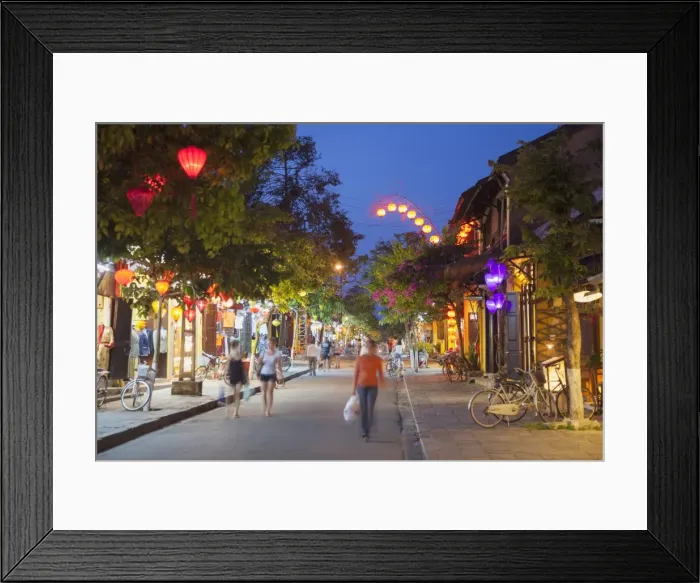Framed Print : Street scene at dusk, Hoi An, UNESCO World Heritage Site, Quang Nam, Vietnam, Indochina, Southeast Asia, Asia Framed Print : Street scene at dusk, Hoi An, UNESCO World Heritage Site, Quang Nam, Vietnam, Indochina, Southeast Asia, Asia
