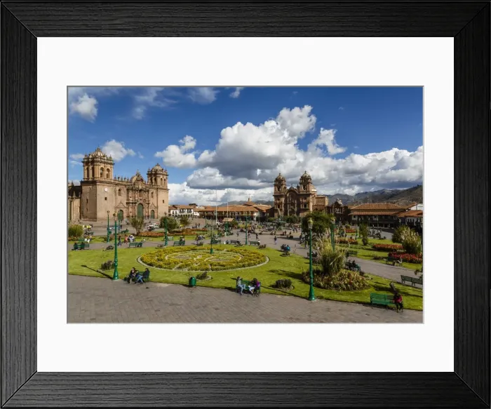 Framed Print : Plaza de Armas with the Cathedral and Iglesia de la Compania de Jesus church, Cuzco, UNESCO World Heritage Site, Peru, South America Framed Print : Plaza de Armas with the Cathedral and Iglesia de la Compania de Jesus church, Cuzco, UNESCO World Heritage Site, Peru, South America