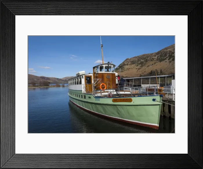 Framed Print : Tourist pleasure cruiser Lady Wakefield, awaiting passengers at Glenridding, Lake Ullswater, Northern Lakes, Lake District National Park, Cumbria, England, United Kingdom, Europe Framed Print : Tourist pleasure cruiser Lady Wakefield, awaiting passengers at Glenridding, Lake Ullswater, Northern Lakes, Lake District National Park, Cumbria, England, United Kingdom, Europe