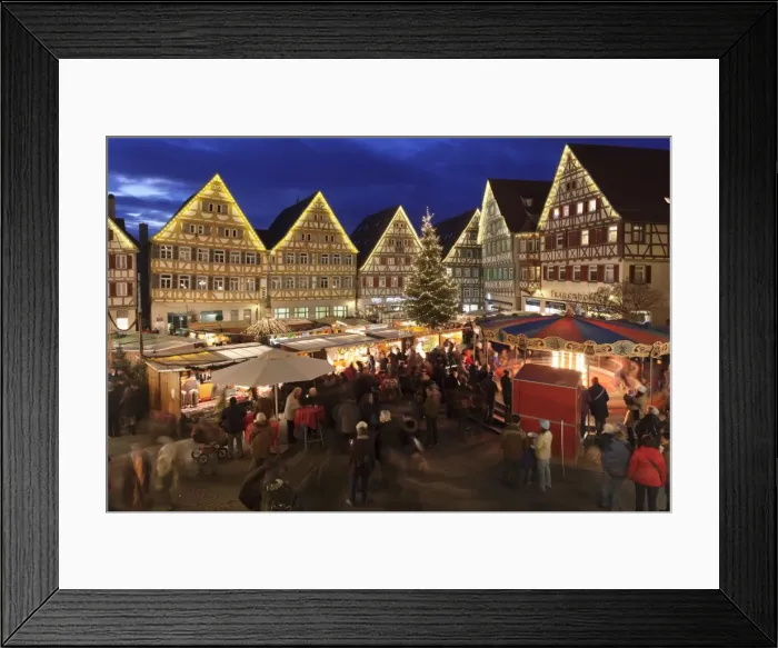Framed Print : Christmas Fair in the Market Place, Herrenberg, Boblingen District, Baden Wurttemberg, Germany, Europe Framed Print : Christmas Fair in the Market Place, Herrenberg, Boblingen District, Baden Wurttemberg, Germany, Europe