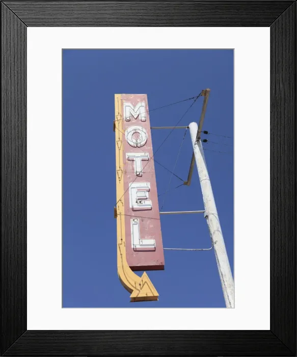 Framed Print : Motel, Retro Sign, Route 66, Central Avenue, Albuquerque, New Mexico, United States of America, North America Framed Print : Motel, Retro Sign, Route 66, Central Avenue, Albuquerque, New Mexico, United States of America, North America