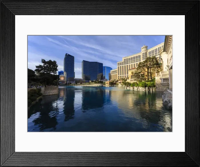 Framed Print : Morning reflections in Bellagio Lake, Las Vegas, Nevada, United States of America, North America Framed Print : Morning reflections in Bellagio Lake, Las Vegas, Nevada, United States of America, North America
