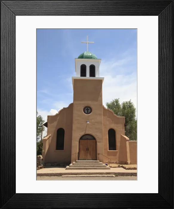 Framed Print : St. Josephs Church and Shrine, Cerrillos, Old Mining Town, Turquoise Trail, New Mexico, United States of America, North America Framed Print : St. Josephs Church and Shrine, Cerrillos, Old Mining Town, Turquoise Trail, New Mexico, United States of America, North America