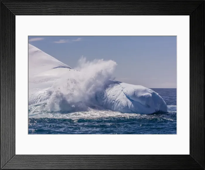 Framed Print : Waves washing over iceberg near Elephant Island, South Shetland Islands, Antarctica, Polar Regions Framed Print : Waves washing over iceberg near Elephant Island, South Shetland Islands, Antarctica, Polar Regions