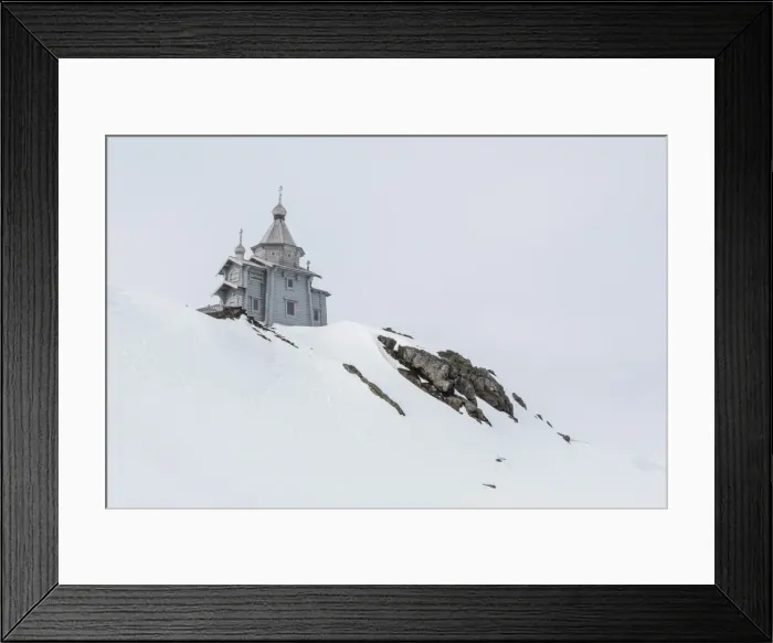 Framed Print : Exterior view of the Trinity Church at Belingshausen Russian Research Station, King George Island, South Shetland Island Group, Antarctica, Polar Regions Framed Print : Exterior view of the Trinity Church at Belingshausen Russian Research Station, King George Island, South Shetland Island Group, Antarctica, Polar Regions