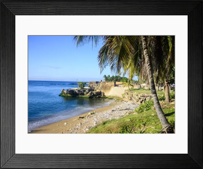 Framed Print : Old city walls on the coast in the old town of Santo Domingo, UNESCO World Heritage Site, Dominican Republic, West Indies, Caribbean, Central America Framed Print : Old city walls on the coast in the old town of Santo Domingo, UNESCO World Heritage Site, Dominican Republic, West Indies, Caribbean, Central America
