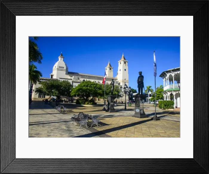 Framed Print : Town square of Puerto Plata with Cathedral of St. Philip the Apostle, Dominican Republic, West Indies, Caribbean, Central America Framed Print : Town square of Puerto Plata with Cathedral of St. Philip the Apostle, Dominican Republic, West Indies, Caribbean, Central America