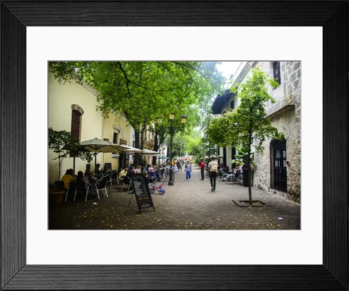 Framed Print : Restaurants and colonial houses in the Zona Colonial, Old Town, UNESCO World Heritage Site, Santo Domingo, Dominican Republic, West Indies, Caribbean, Central America Framed Print : Restaurants and colonial houses in the Zona Colonial, Old Town, UNESCO World Heritage Site, Santo Domingo, Dominican Republic, West Indies, Caribbean, Central America