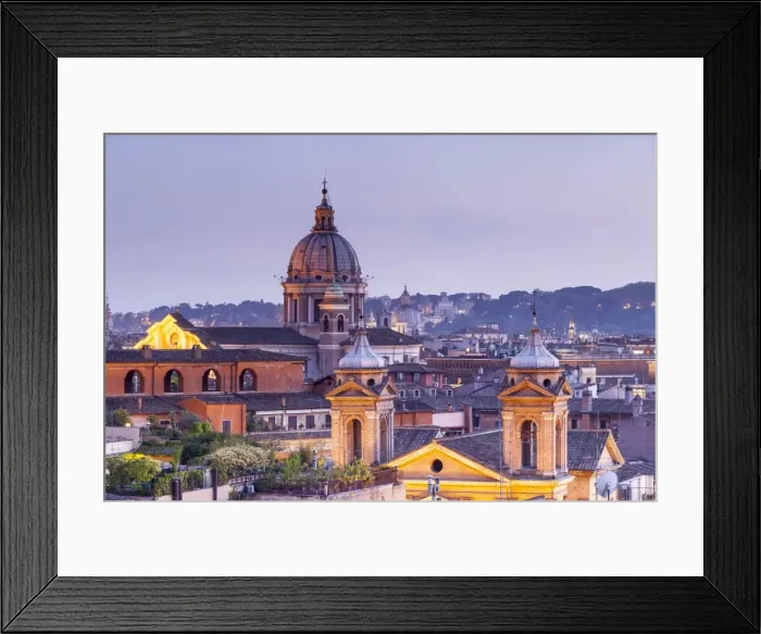 Framed Print : Looking over the rooftops of Rome, Lazio, Italy, Europe Framed Print : Looking over the rooftops of Rome, Lazio, Italy, Europe