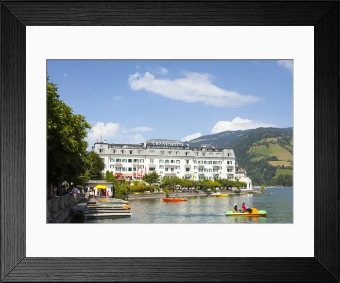 Framed Print : Grand Hotel on Lake Zell am See, Pinzgau, Salzkammergut, Austria, Europe