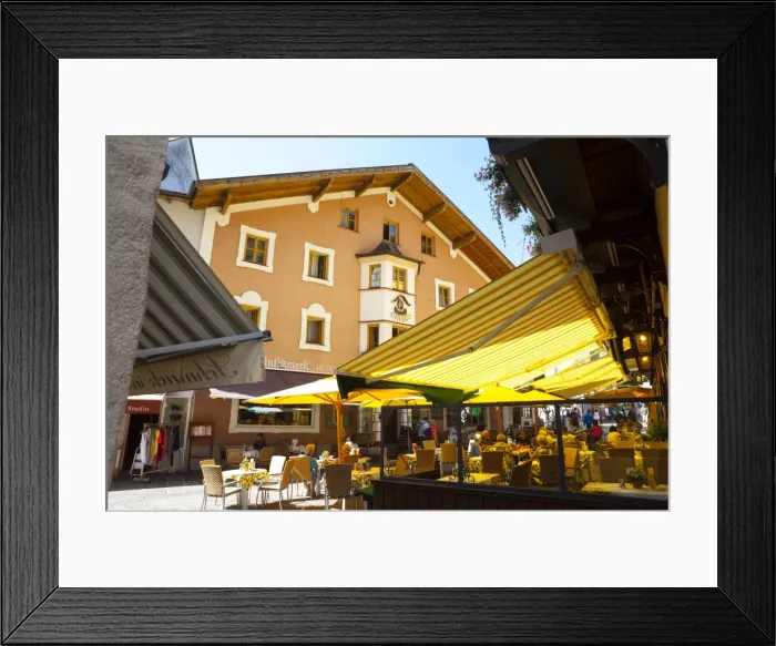 Framed Print : Local cafe and restaurant, Zell am See, Pinzgau, Salzkammergut, Austria, Europe Framed Print : Local cafe and restaurant, Zell am See, Pinzgau, Salzkammergut, Austria, Europe