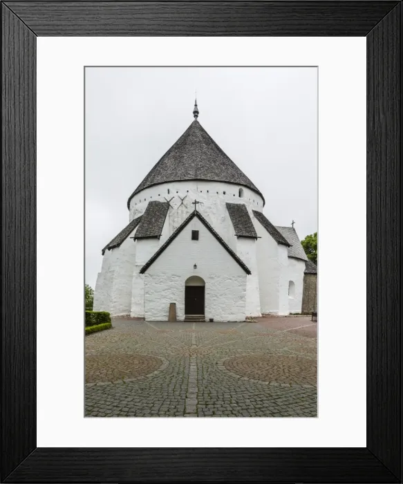 Framed Print : Exterior view of the 13th century circular design Osterlars Church, Bornholm, Denmark, Scandinavia, Europe Framed Print : Exterior view of the 13th century circular design Osterlars Church, Bornholm, Denmark, Scandinavia, Europe