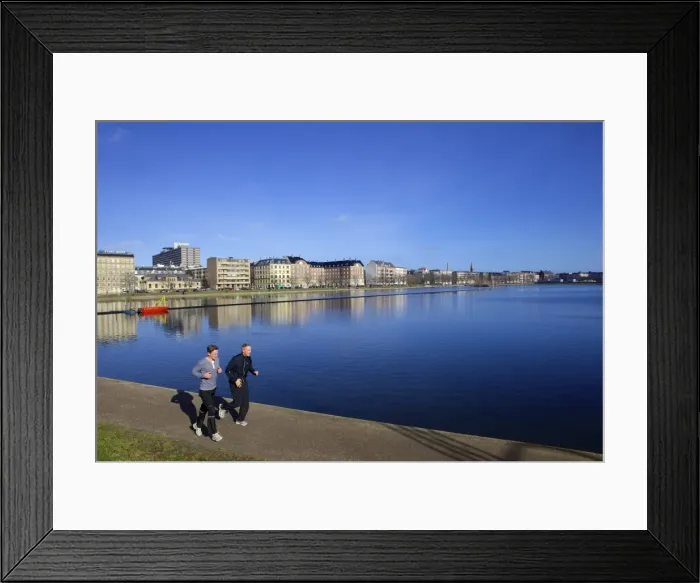 Framed Print : Joggers along Sortedams So (Sortedams Lake), Copenhagen, Denmark, Scandinavia, Europe Framed Print : Joggers along Sortedams So (Sortedams Lake), Copenhagen, Denmark, Scandinavia, Europe