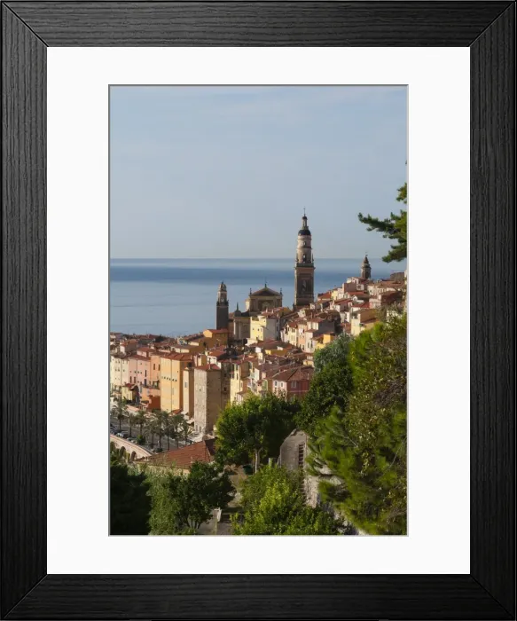 Framed Print : St. Michel church and the old town of Menton, Provence-Alpes-Cote d Azur, French Riviera, France, Mediterranean, Europe Framed Print : St. Michel church and the old town of Menton, Provence-Alpes-Cote d Azur, French Riviera, France, Mediterranean, Europe