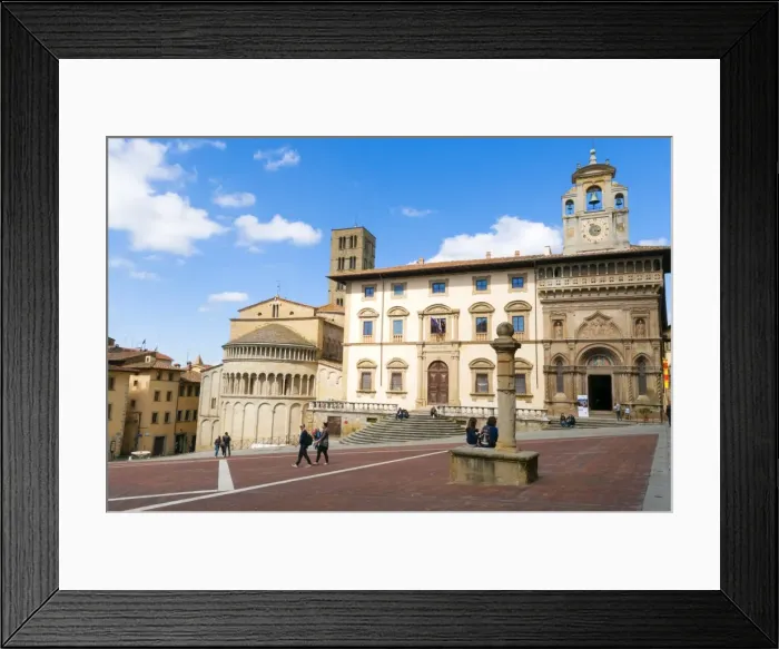 Framed Print : The building of Fraternita dei Laici and Church of Santa Maria della Pieve, Piazza Vasari, Piazza Grande, Arezzo, Tuscany, Italy, Europe Framed Print : The building of Fraternita dei Laici and Church of Santa Maria della Pieve, Piazza Vasari, Piazza Grande, Arezzo, Tuscany, Italy, Europe