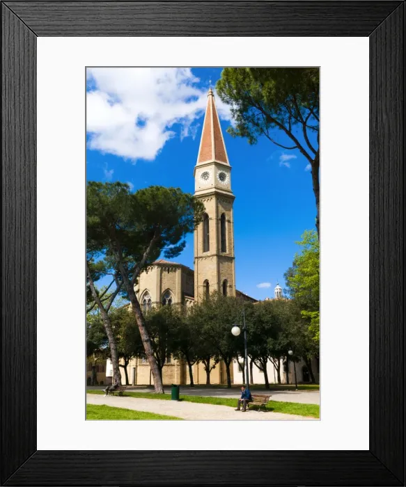 Framed Print : Belltower, Cathedral of San Donato, Arezzo, Tuscany, Italy, Europe