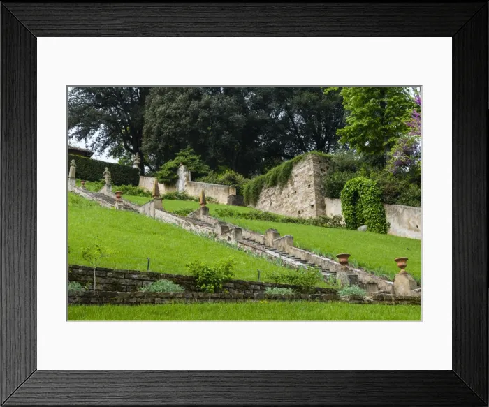 Framed Print : Baroque staircase, Giardino Bardini, UNESCO World Heritage Site, Florence (Firenze), Tuscany, Italy, Europe Framed Print : Baroque staircase, Giardino Bardini, UNESCO World Heritage Site, Florence (Firenze), Tuscany, Italy, Europe