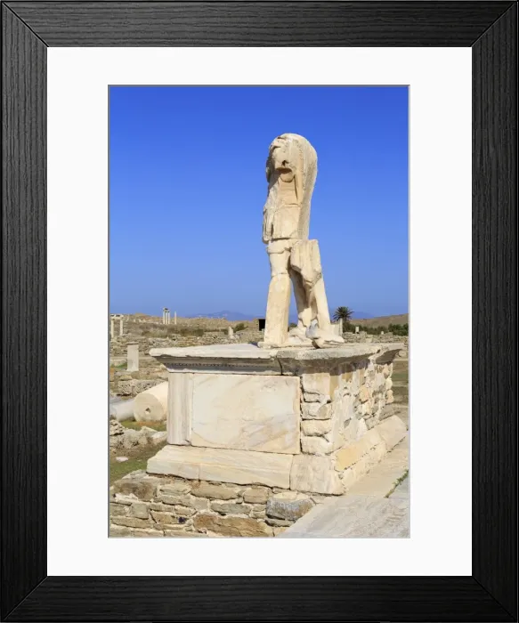 Framed Print : Delos archaeological ruins, UNESCO World Heritage Site, Delos, Cyclades, Greek Islands, Greece, Europe