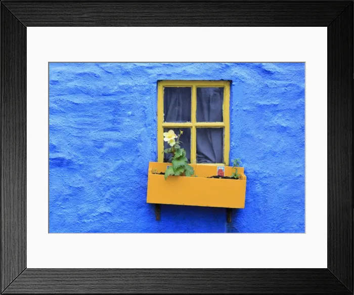 Framed Print : Cottage window, Kinsale Town, County Cork, Munster, Republic of Ireland, Europe Framed Print : Cottage window, Kinsale Town, County Cork, Munster, Republic of Ireland, Europe