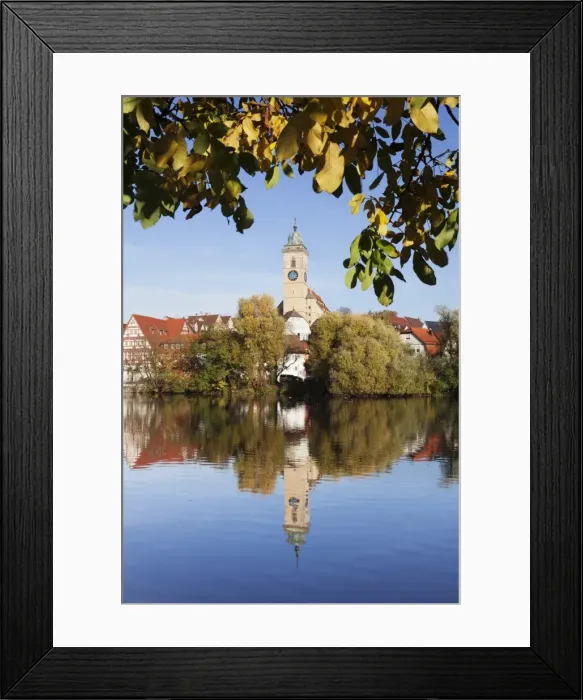 Framed Print : Municipal church of Stadtkirche St. Laurentius, Nurtingen, Neckar River, Baden Wurttemberg, Germany, Europe Framed Print : Municipal church of Stadtkirche St. Laurentius, Nurtingen, Neckar River, Baden Wurttemberg, Germany, Europe