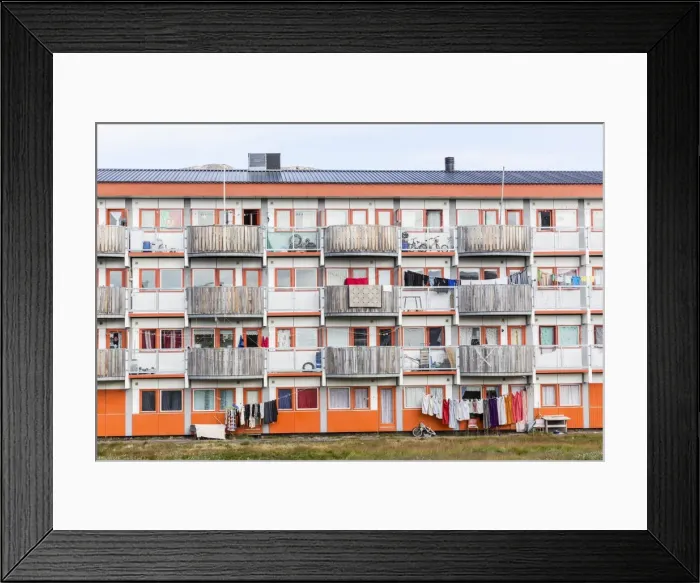 Framed Print : Government built housing for native people in Sisimiut, Greenland, Polar Regions Framed Print : Government built housing for native people in Sisimiut, Greenland, Polar Regions