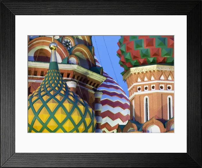Framed Print : Detail of the onion domes of St. Basils Cathedral in Red Square, UNESCO World Heritage Site, Moscow, Russia, Europe Framed Print : Detail of the onion domes of St. Basils Cathedral in Red Square, UNESCO World Heritage Site, Moscow, Russia, Europe