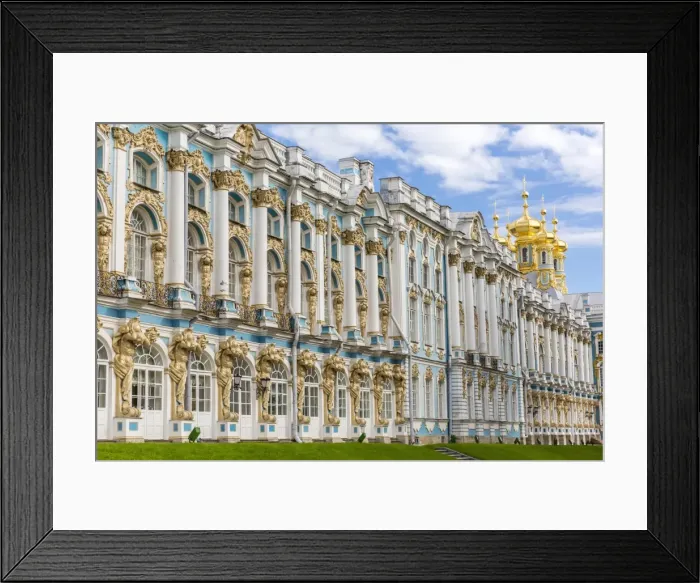 Framed Print : Exterior view of the Catherine Palace, Tsarskoe Selo, St. Petersburg, Russia, Europe Framed Print : Exterior view of the Catherine Palace, Tsarskoe Selo, St. Petersburg, Russia, Europe