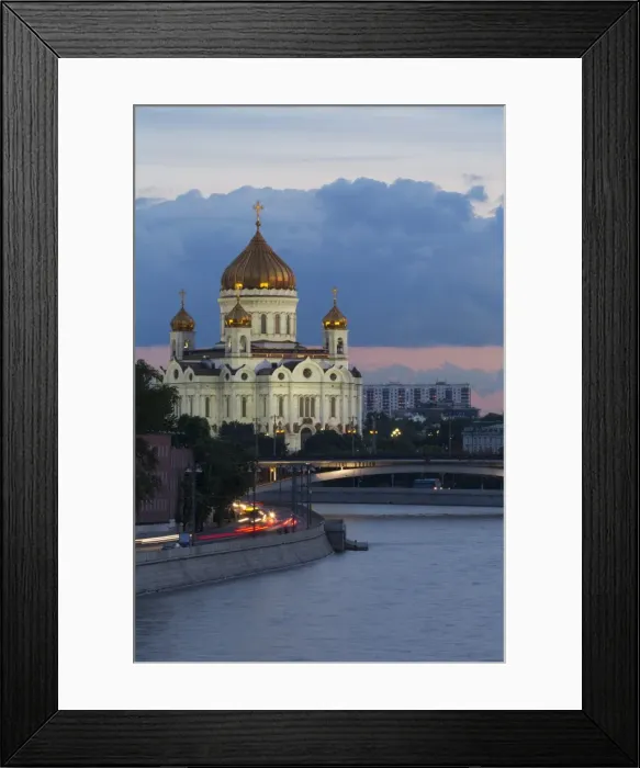 Framed Print : River Moskva and the Cathedral of Christ the Redeemer at night, Moscow, Russia, Europe Framed Print : River Moskva and the Cathedral of Christ the Redeemer at night, Moscow, Russia, Europe