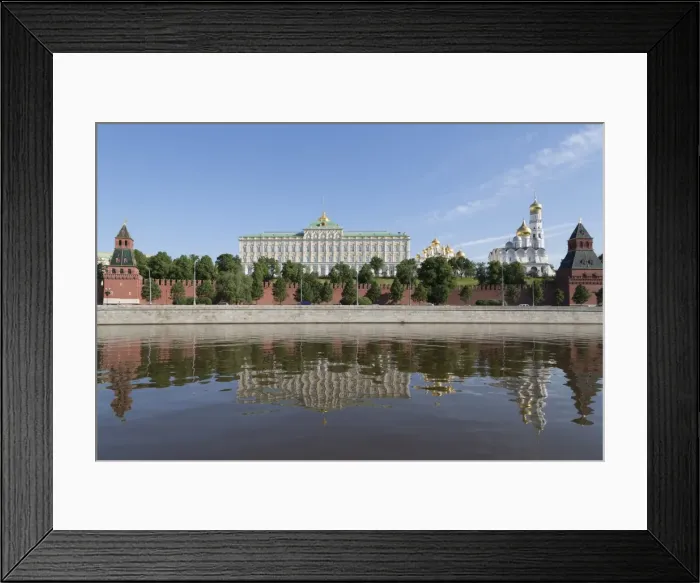Framed Print : The River Moskva with the Kremlin, Moscow, Russia, Europe