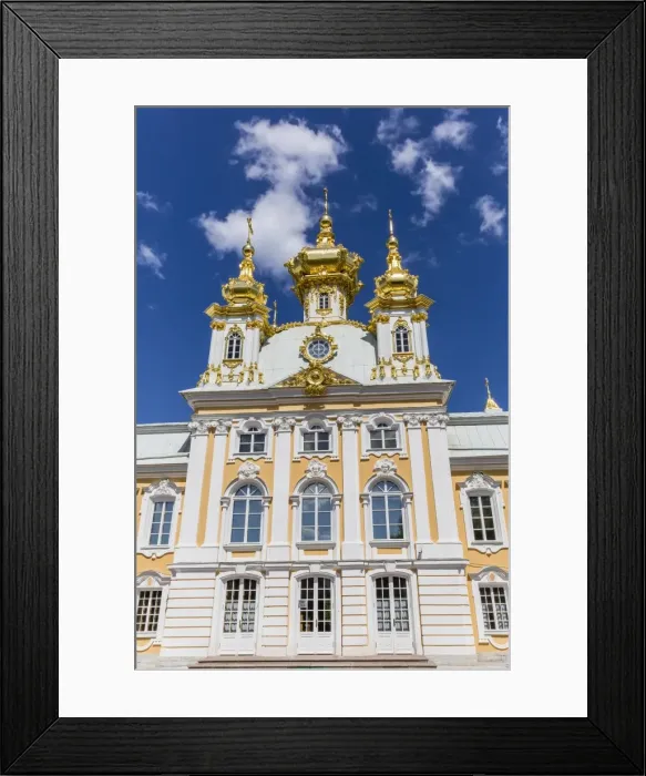 Framed Print : External view of Peterhof, Peter the Greats Palace, St. Petersburg, Russia, Europe Framed Print : External view of Peterhof, Peter the Greats Palace, St. Petersburg, Russia, Europe