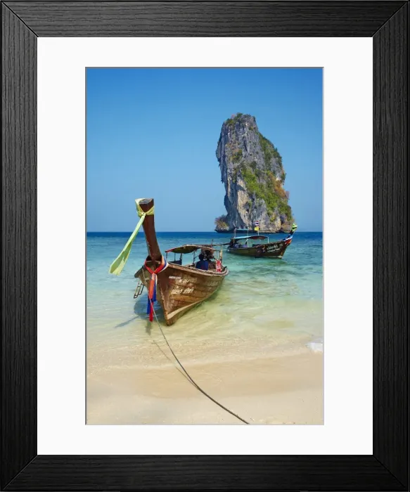 Framed Print : Ao Phra Nang Bay, Ko Poda Island, Krabi Province, Thailand, Southeast Asia, Asia lots of beach clean up Framed Print : Ao Phra Nang Bay, Ko Poda Island, Krabi Province, Thailand, Southeast Asia, Asia lots of beach clean up