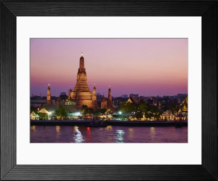 Framed Print : Wat Arun (Temple of the Dawn) and the Chao Phraya River by night, Bangkok, Thailand, Southeast Asia, Asia Framed Print : Wat Arun (Temple of the Dawn) and the Chao Phraya River by night, Bangkok, Thailand, Southeast Asia, Asia