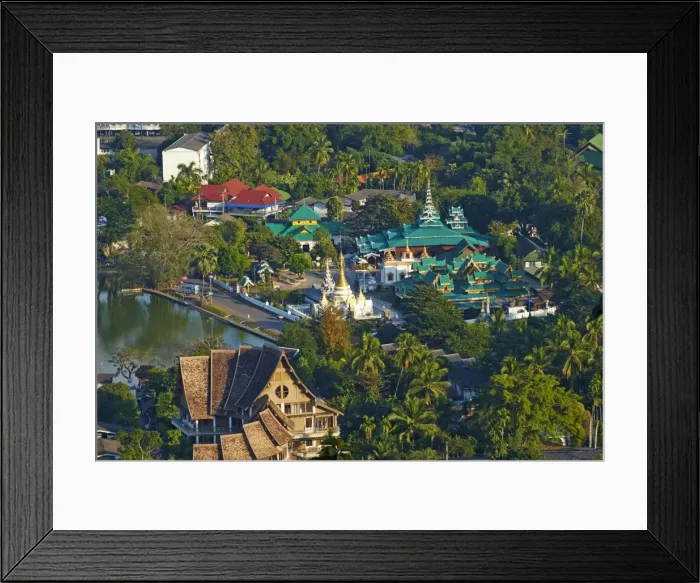 Framed Print : Wat Chong Klang on the Nong Chong Kham, Mae Hong Son, Thailand, Southeast Asia, Asia Framed Print : Wat Chong Klang on the Nong Chong Kham, Mae Hong Son, Thailand, Southeast Asia, Asia