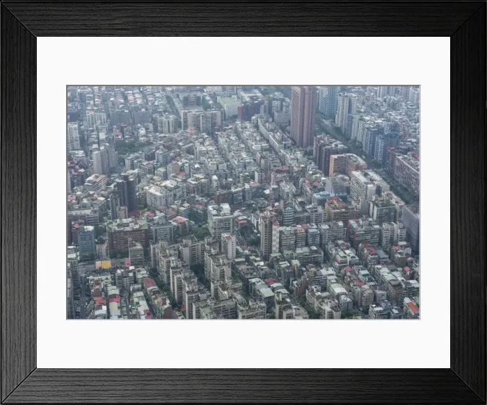 Framed Print : View over Taipei from the 101 Tower, Taipei, Taiwan, Asia Framed Print : View over Taipei from the 101 Tower, Taipei, Taiwan, Asia