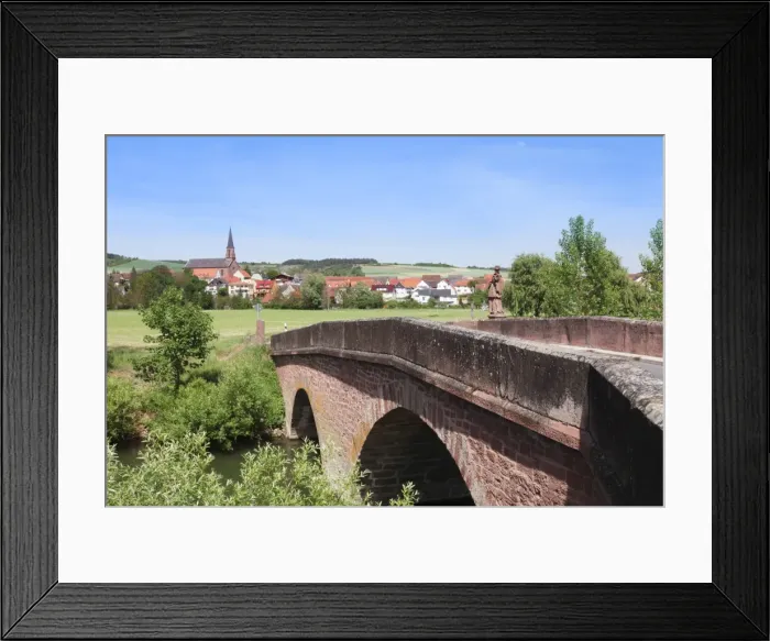 Framed Print : Bridge over Tauber River, Taubertal Valley, Hochausen, Romantic Road (Romantische Strasse), Baden Wurttemberg, Germany, Europe Framed Print : Bridge over Tauber River, Taubertal Valley, Hochausen, Romantic Road (Romantische Strasse), Baden Wurttemberg, Germany, Europe