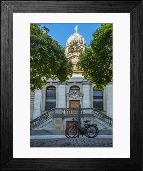 Framed Print : The French Cathedral (Franzosischer Dom) with bike in foreground, Berlin, Germany, Europe Framed Print : The French Cathedral (Franzosischer Dom) with bike in foreground, Berlin, Germany, Europe