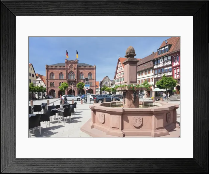 Framed Print : Town hall and market place, Tauberbischofsheim, Taubertal Valley, Main Tauber District, Baden Wurttemberg, Germany, Europe Framed Print : Town hall and market place, Tauberbischofsheim, Taubertal Valley, Main Tauber District, Baden Wurttemberg, Germany, Europe