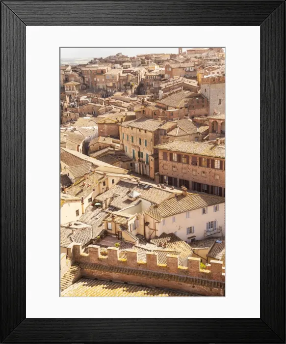 Framed Print : The view over the rooftops of Siena from Torre del Mangia, UNESCO World Heritage Site, Siena, Tuscany, Italy, Europe Framed Print : The view over the rooftops of Siena from Torre del Mangia, UNESCO World Heritage Site, Siena, Tuscany, Italy, Europe