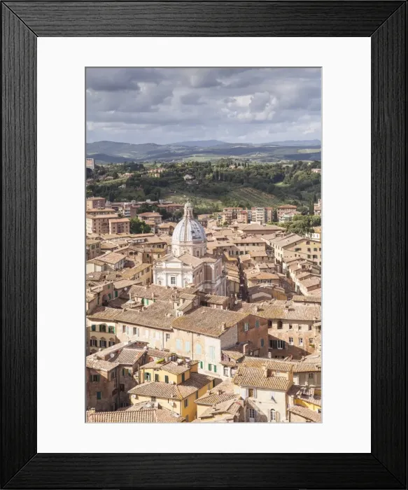 Framed Print : The view over the rooftops of Siena from Torre del Mangia, UNESCO World Heritage Site, Siena, Tuscany, Italy, Europe Framed Print : The view over the rooftops of Siena from Torre del Mangia, UNESCO World Heritage Site, Siena, Tuscany, Italy, Europe