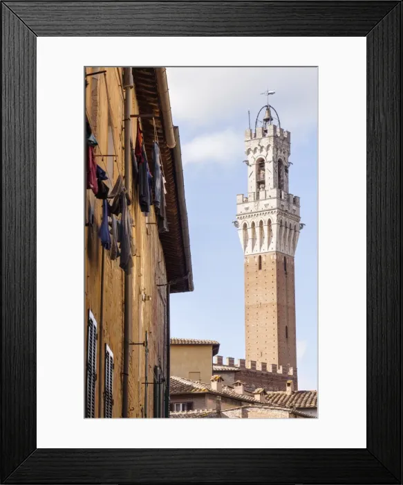 Framed Print : Torre del Mangia above the streets of Siena, UNESCO World Heritage Site, Tuscany, Italy, Europe Framed Print : Torre del Mangia above the streets of Siena, UNESCO World Heritage Site, Tuscany, Italy, Europe