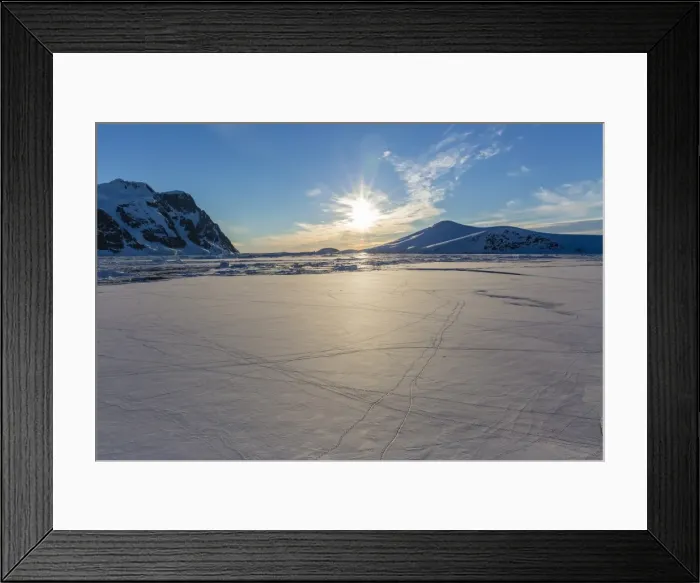 Framed Print : Penguin tracks left on first year sea ice in the Lemaire Channel, Antarctica, Polar Regions Framed Print : Penguin tracks left on first year sea ice in the Lemaire Channel, Antarctica, Polar Regions