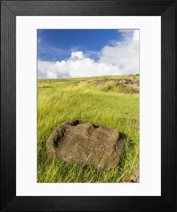 Framed Print : Fallen moai head at the archaeological site at Ahu Vinapu, Rapa Nui National Park, UNESCO World Heritage Site, Easter Island (Isla de Pascua), Chile, South America Framed Print : Fallen moai head at the archaeological site at Ahu Vinapu, Rapa Nui National Park, UNESCO World Heritage Site, Easter Island (Isla de Pascua), Chile, South America