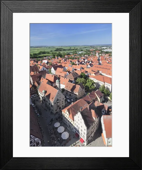 Framed Print : Old town with Town Hall and Lopsinger Tor Gate, Nordlingen, Romantic Road, Bavarian Swabia, Bavaria, Germany, Europe Framed Print : Old town with Town Hall and Lopsinger Tor Gate, Nordlingen, Romantic Road, Bavarian Swabia, Bavaria, Germany, Europe